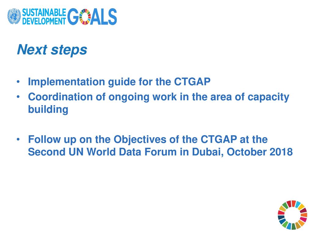 Next steps Implementation guide for the CTGAP