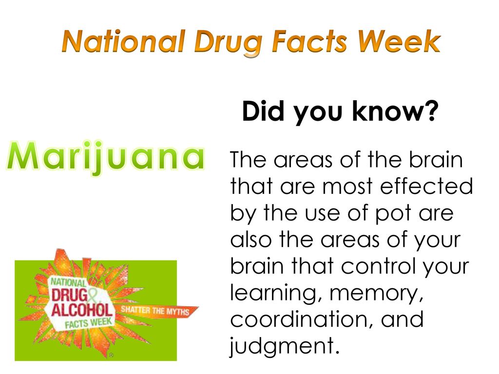 Marijuana National Drug Facts Week Did you know