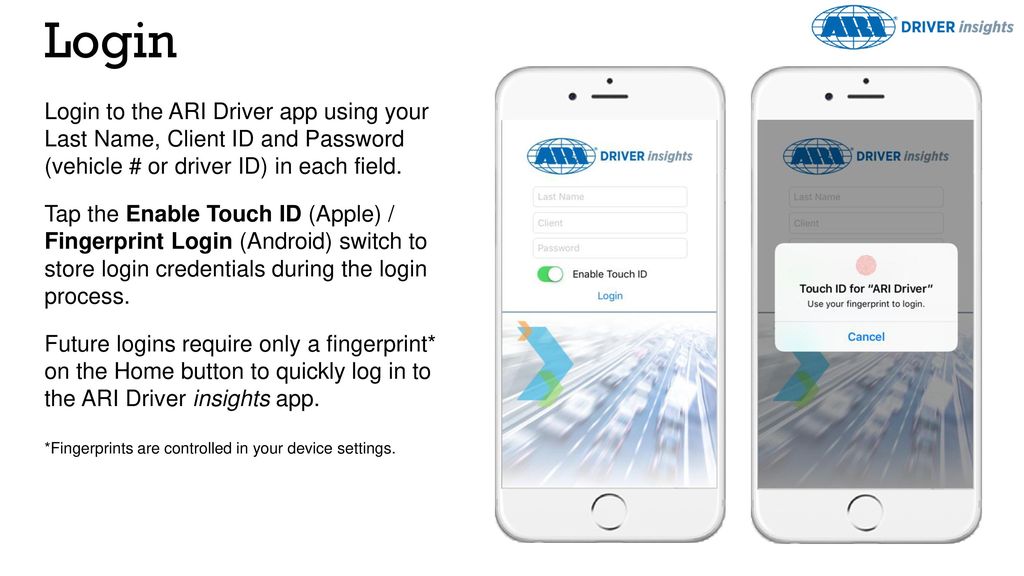 ari driver insights app