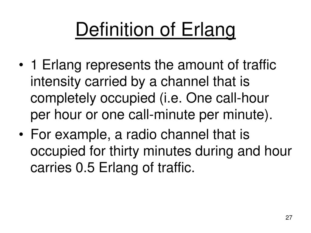 Definition of Erlang