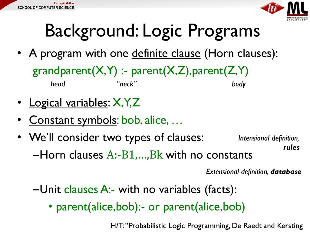 Scalable Statistical Relational Learning for NLP - ppt download