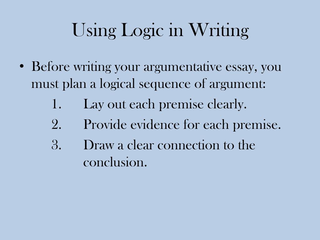 logic essay example