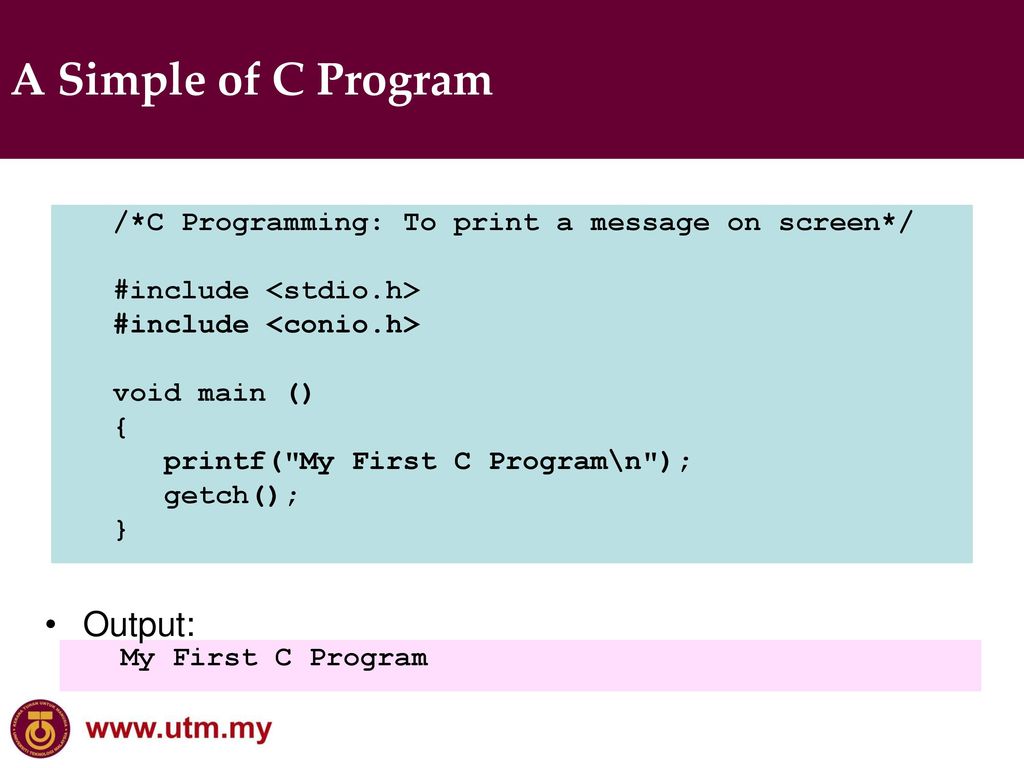 My first C program!