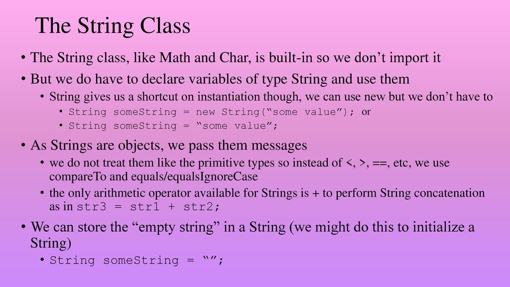 String, Math and the char Type - ppt download