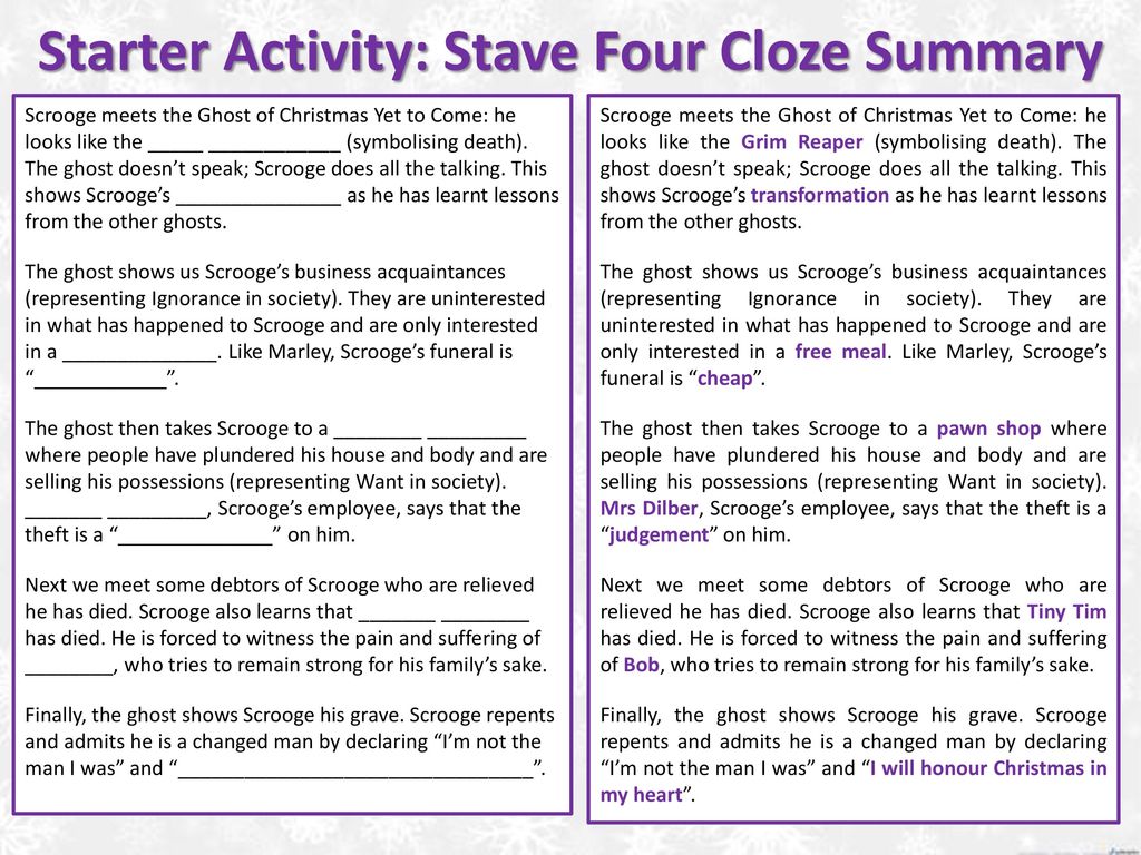 Starter Activity Stave Four Cloze Summary Ppt Download