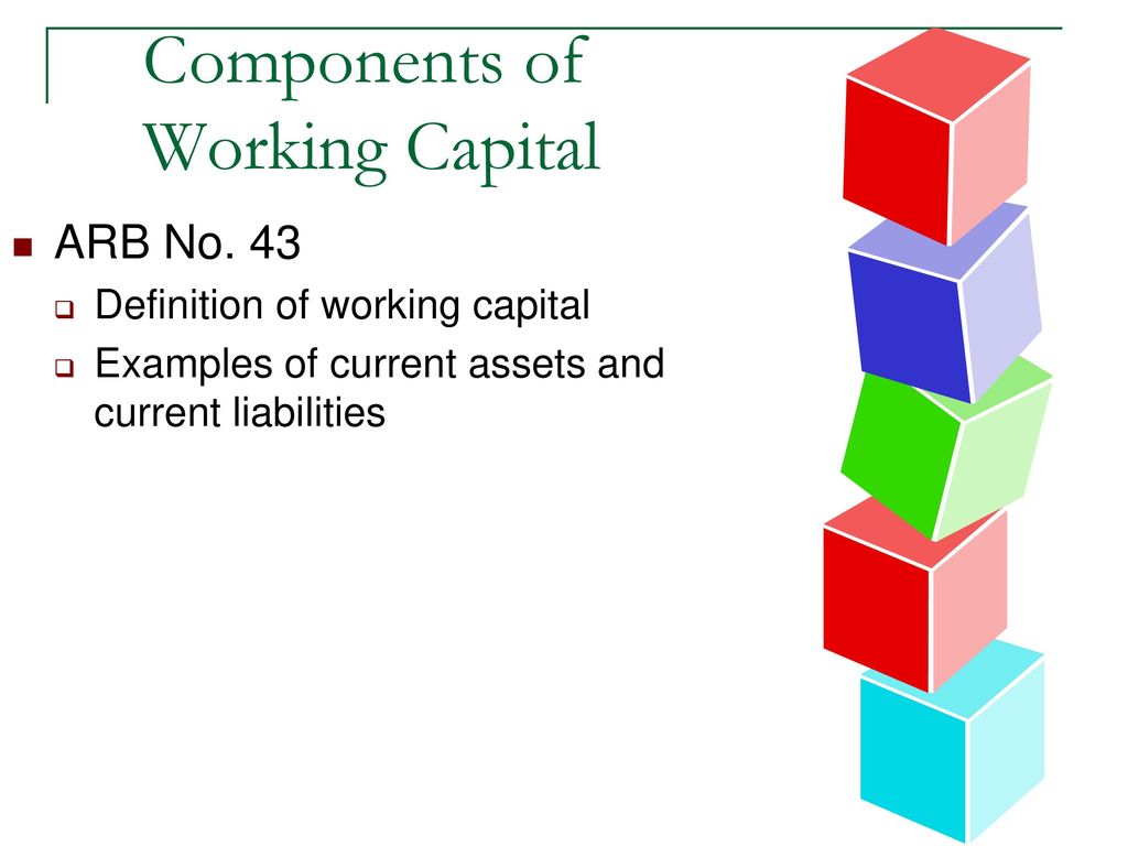 CHAPTER 8 WORKING CAPITAL Ppt Download