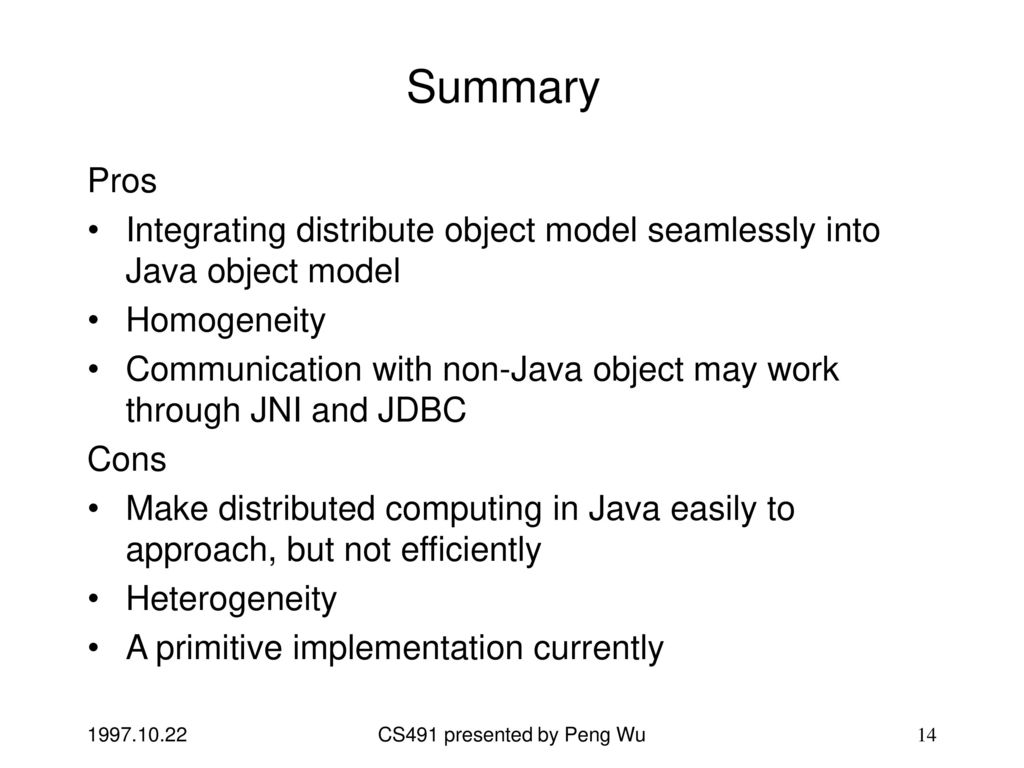 Java Distributed Object System - ppt download