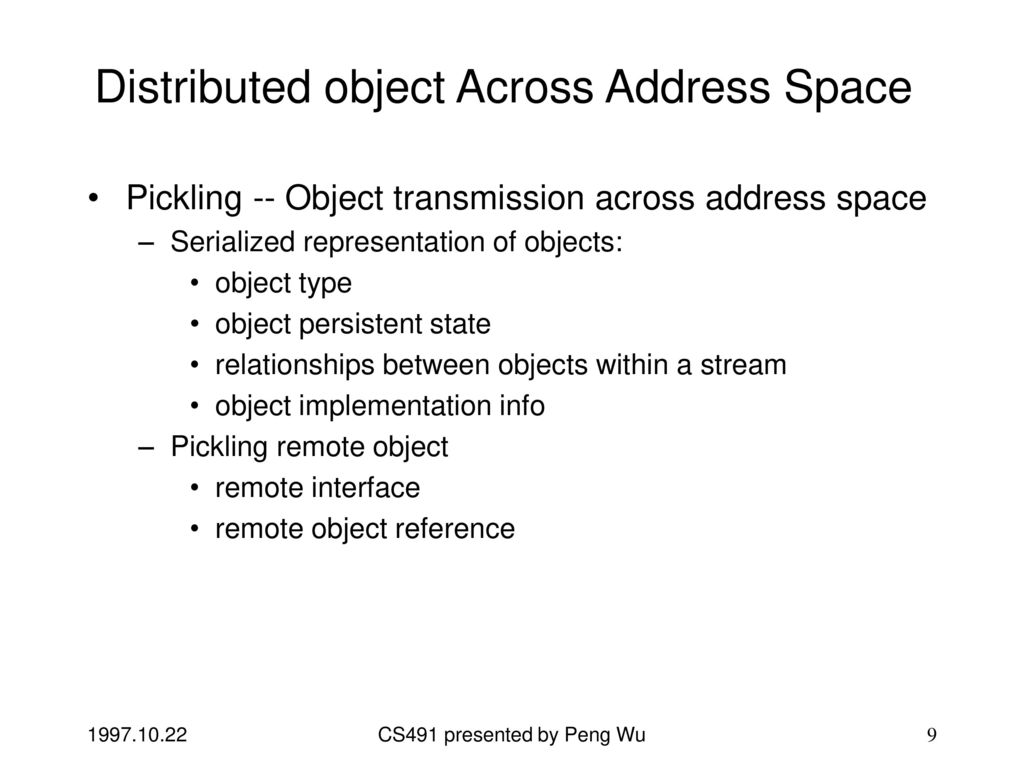 Java Distributed Object System - ppt download