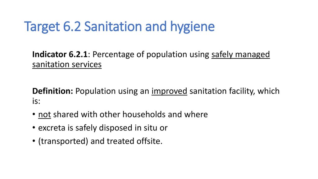 Target 6.2 Sanitation and hygiene