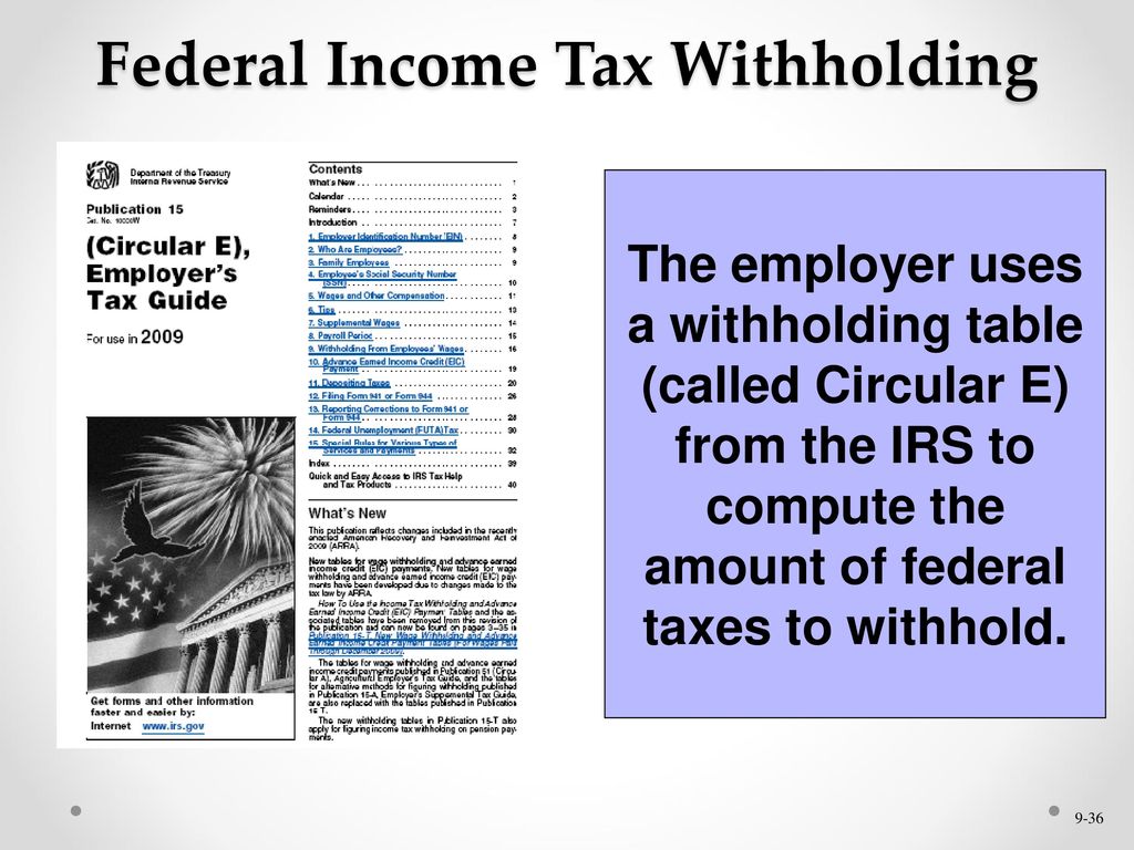 Federal Income Tax Withholding