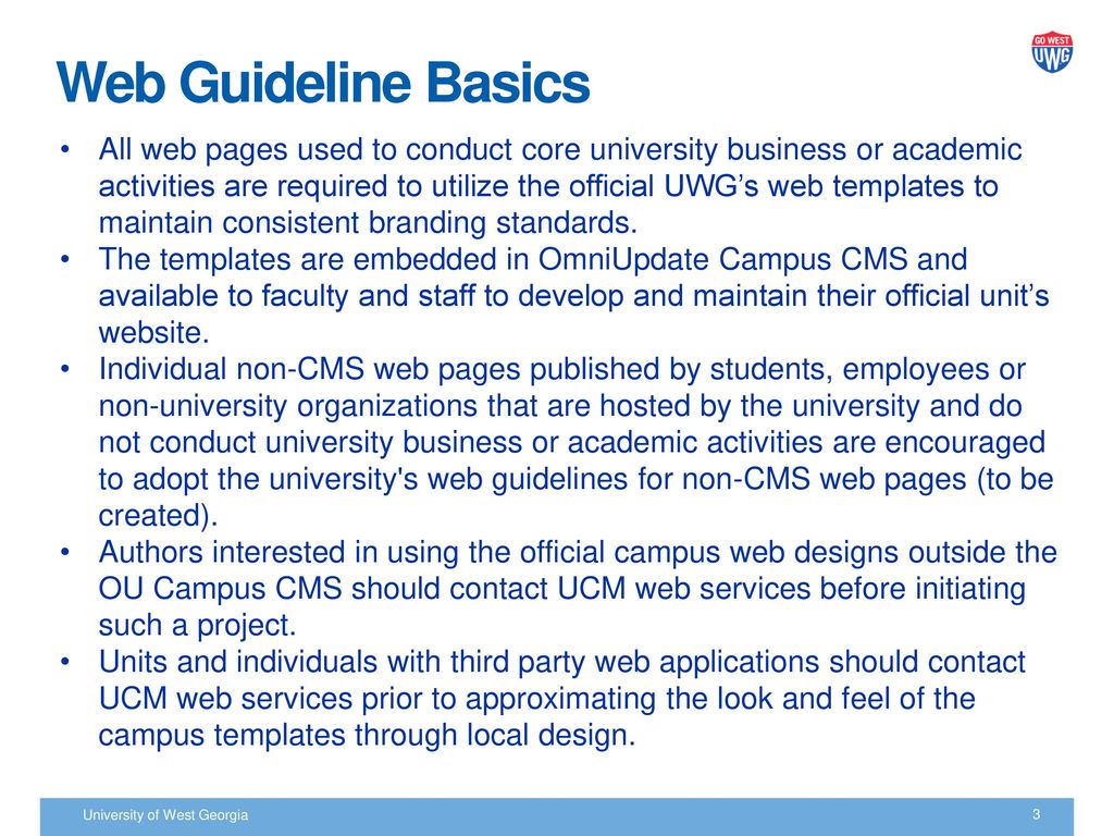 Web Guideline Basics