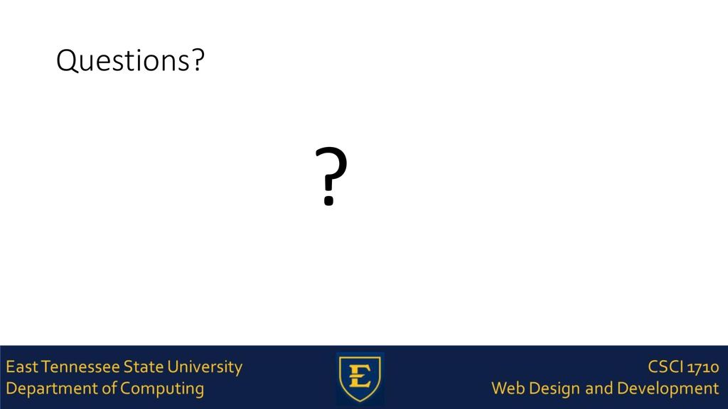 10 - High Points CSCI Introduction to Web Development and Design - ppt ...