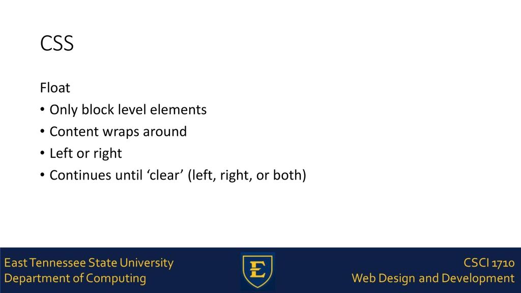 10 - High Points CSCI Introduction to Web Development and Design - ppt ...