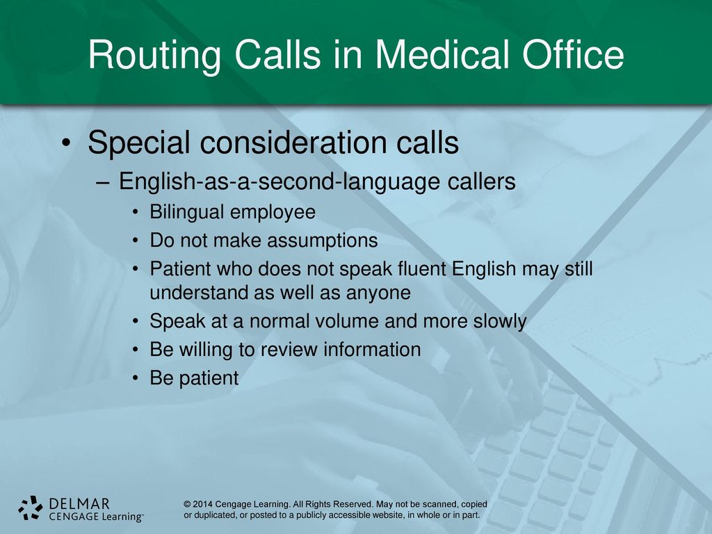 Routing Calls in Medical Office