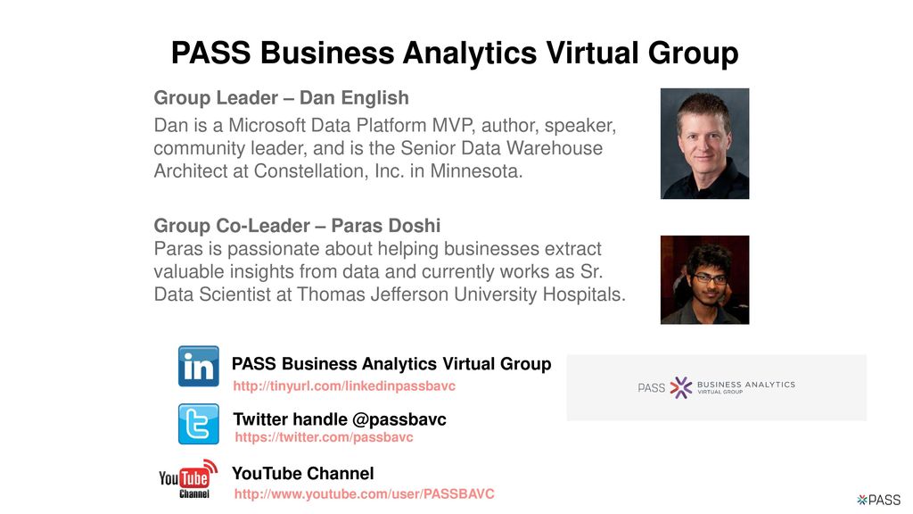 PASS Business Analytics Virtual Group