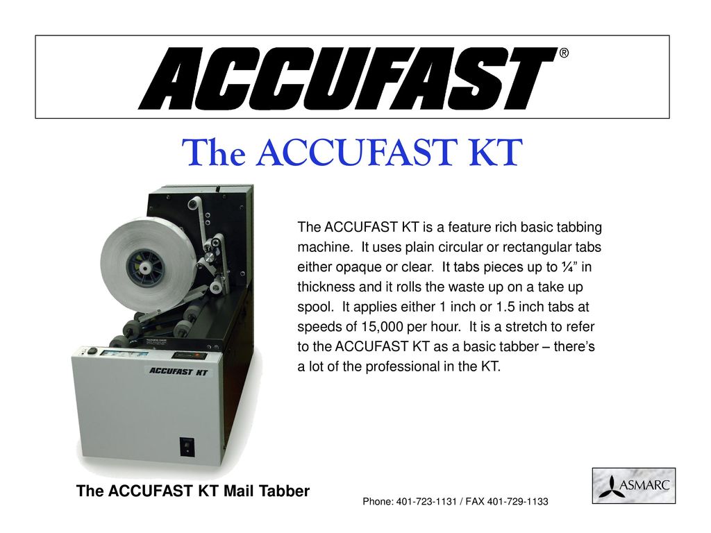 Accufast Kt Tabber Manual Accufast Kt Tabber Manual