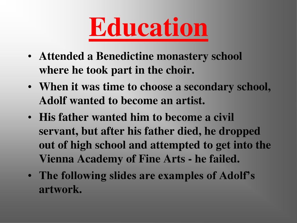 Education Attended a Benedictine monastery school where he took part in the choir.
