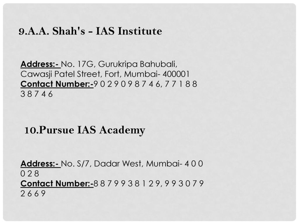 9.A.A. Shah s - IAS Institute