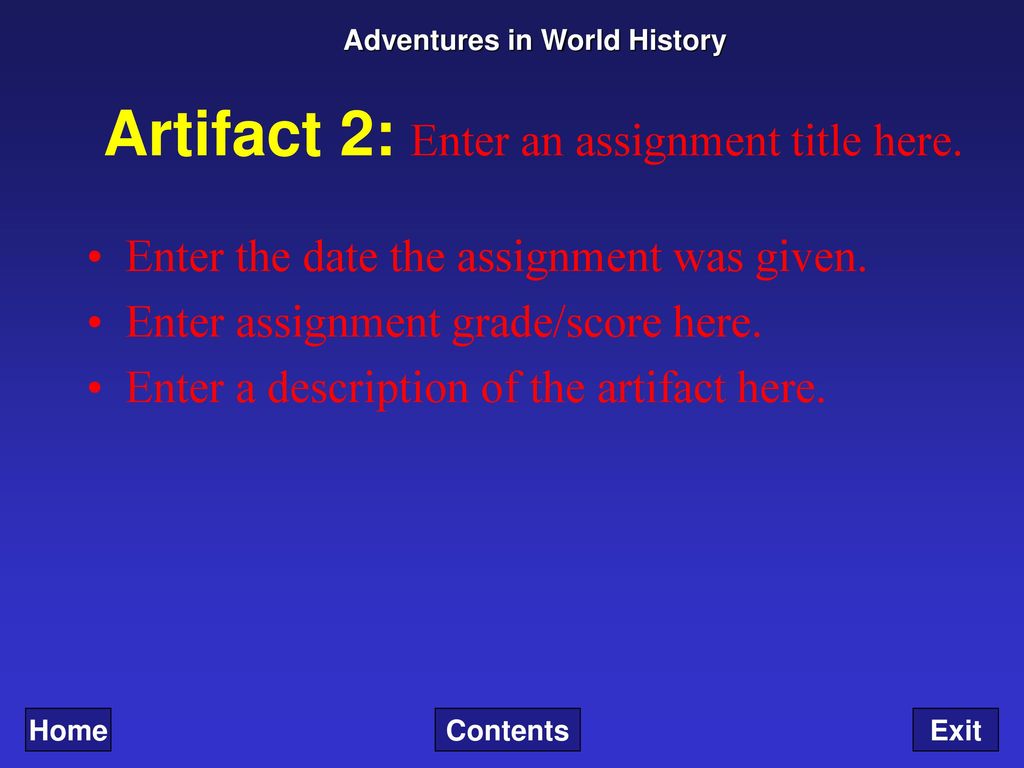 Artifact 2: Enter an assignment title here.
