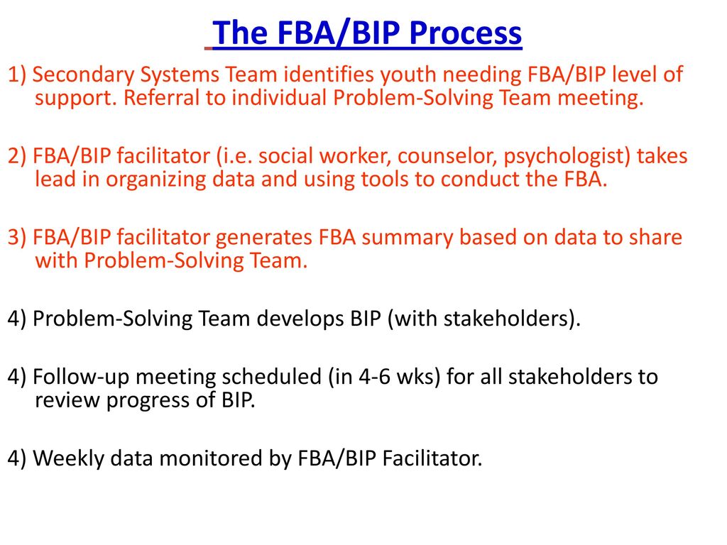 Tier 2/Secondary Level of Support: Brief Functional Behavior Assessment