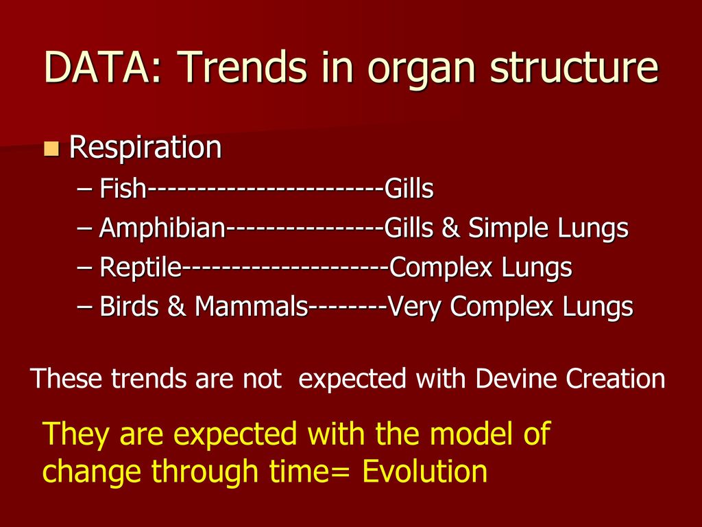 DATA: Trends in organ structure