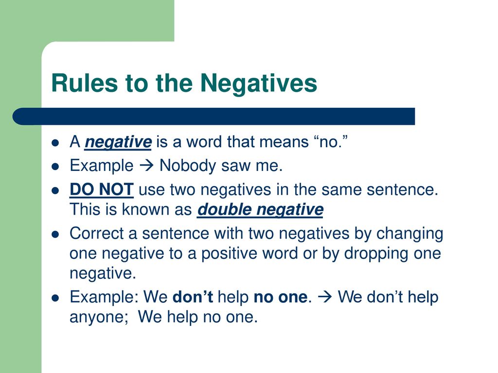 Double Negatives in English: 3 Rules You Must Know