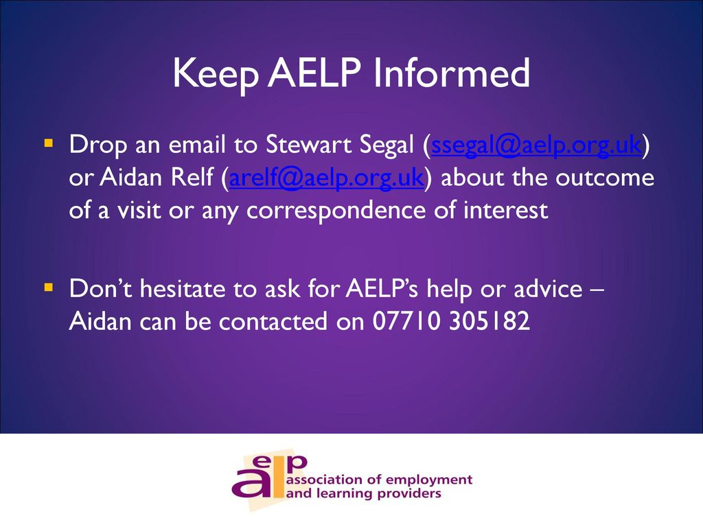 Keep AELP Informed