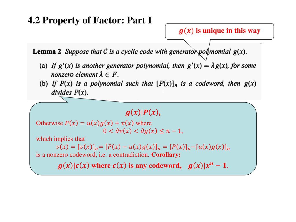 Cyclic Codes 1 Definition Linear Ppt Download