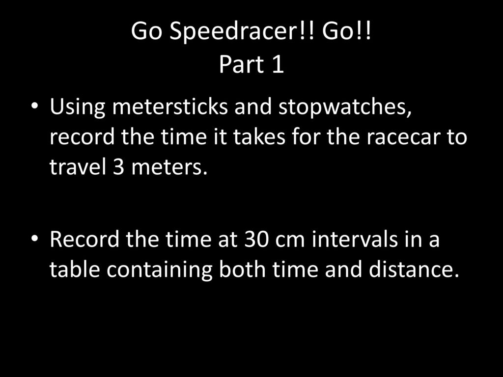KINEMATICS: Episode I How far did it go? How fast did it travel