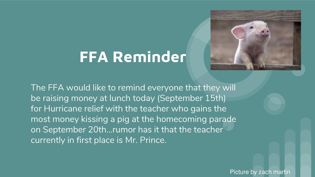 FFA Reminder