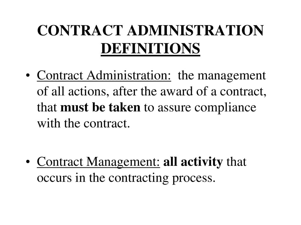 CONTRACT MANAGEMENT AND ADMINISTRATION - ppt download