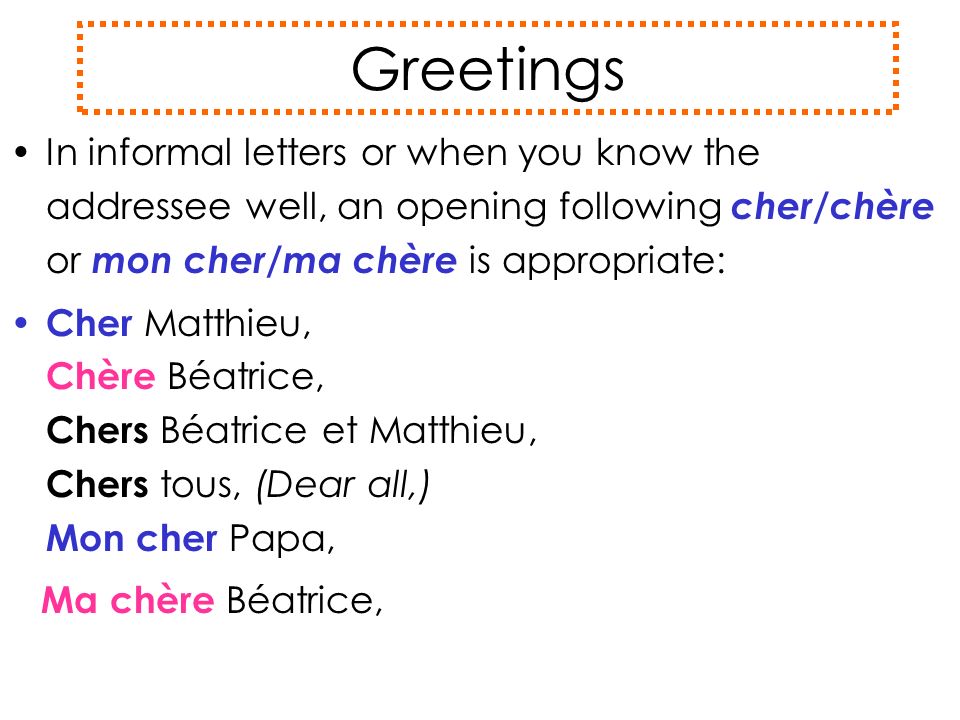 A French Informal Letter Paris Le 16 Aout Ppt Video Online Download