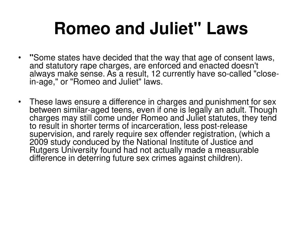 Is there a romeo and juliet law in minnesota?