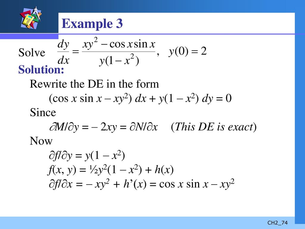 Example 3 Solve.