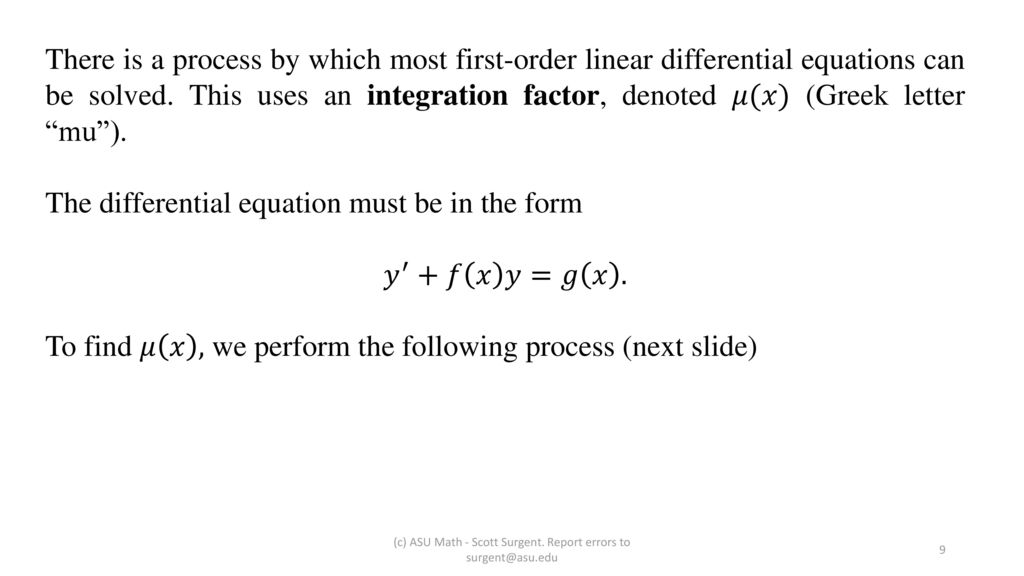 Separable Differential Equations Ppt Download