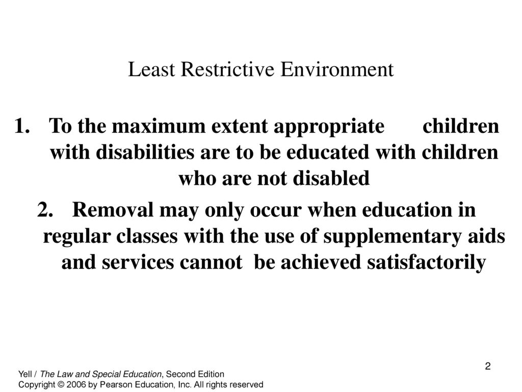 Least restrictive environment lre ppt download