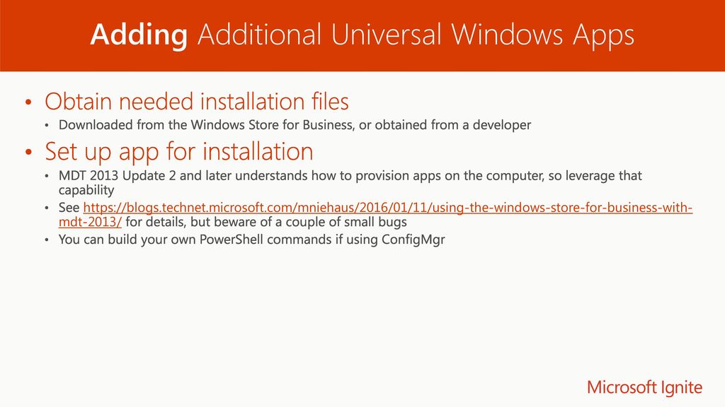 Adding Additional Universal Windows Apps