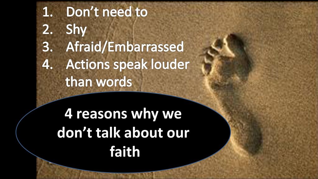4 reasons why we don’t talk about our faith