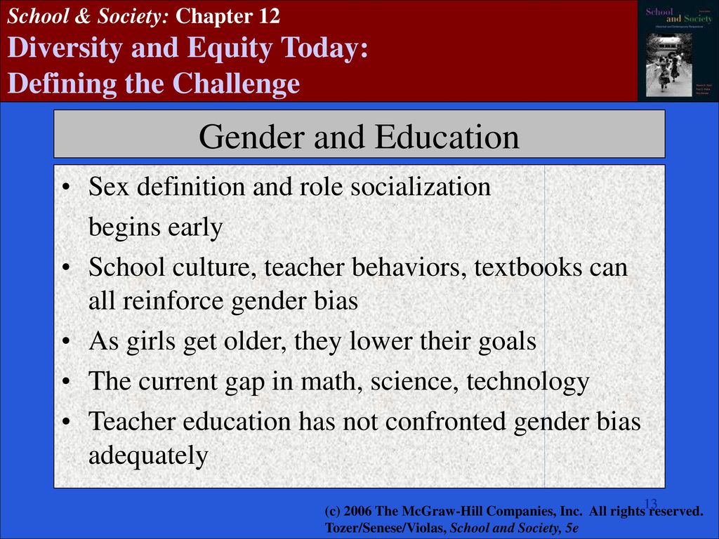 definition of gender bias in education