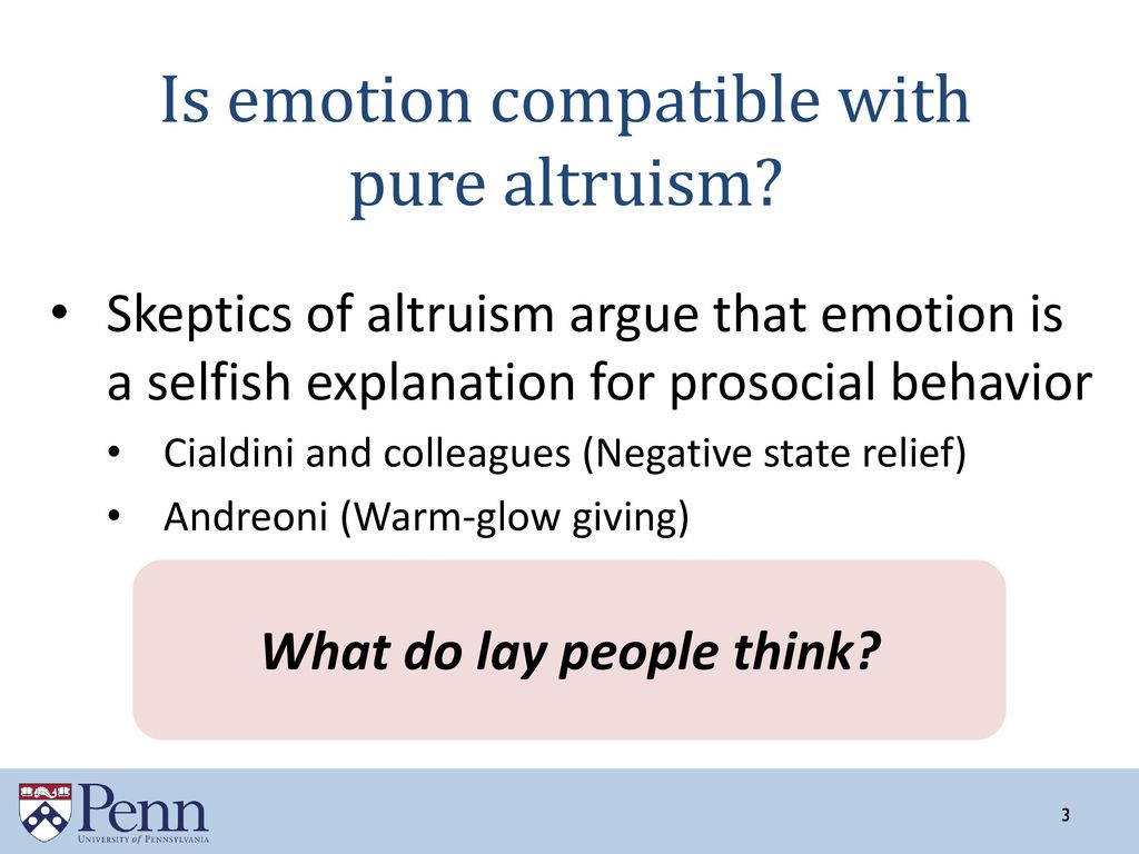 Selfish or Selfless? On the signal value of emotion in altruistic ...