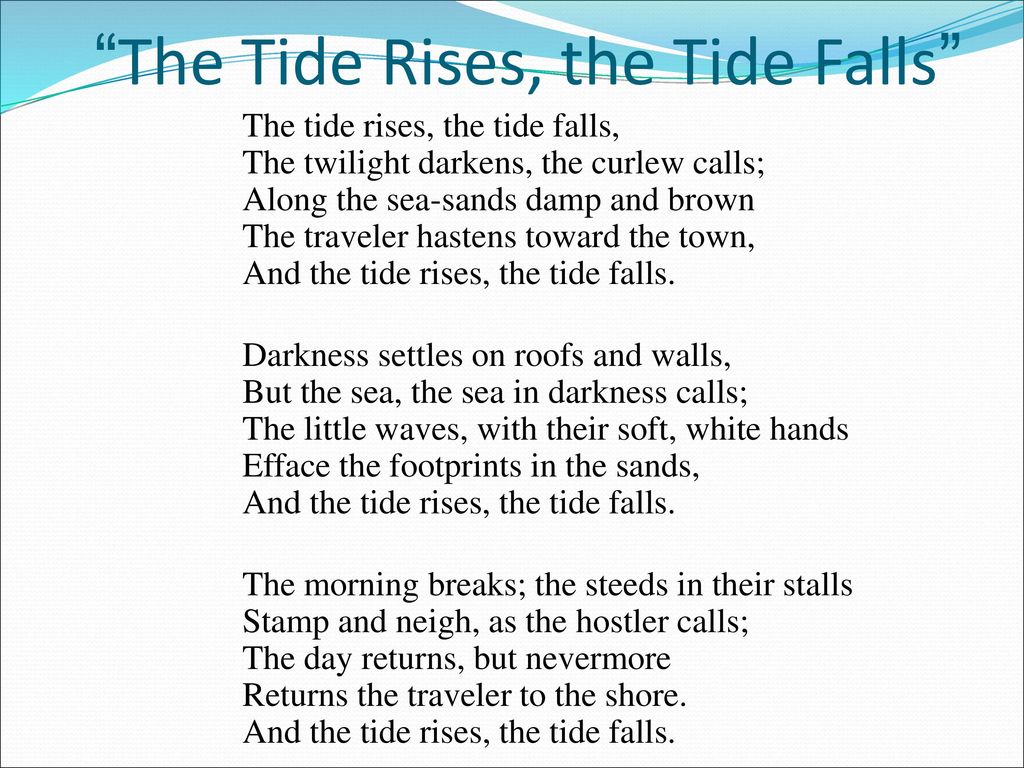 the tide rises the tide falls summary and analysis