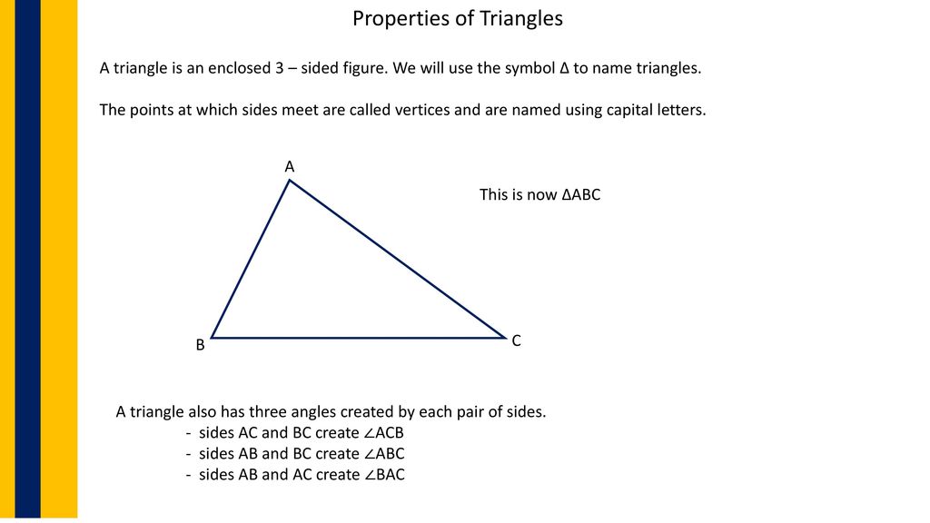 Properties Of Triangles - Ppt Download