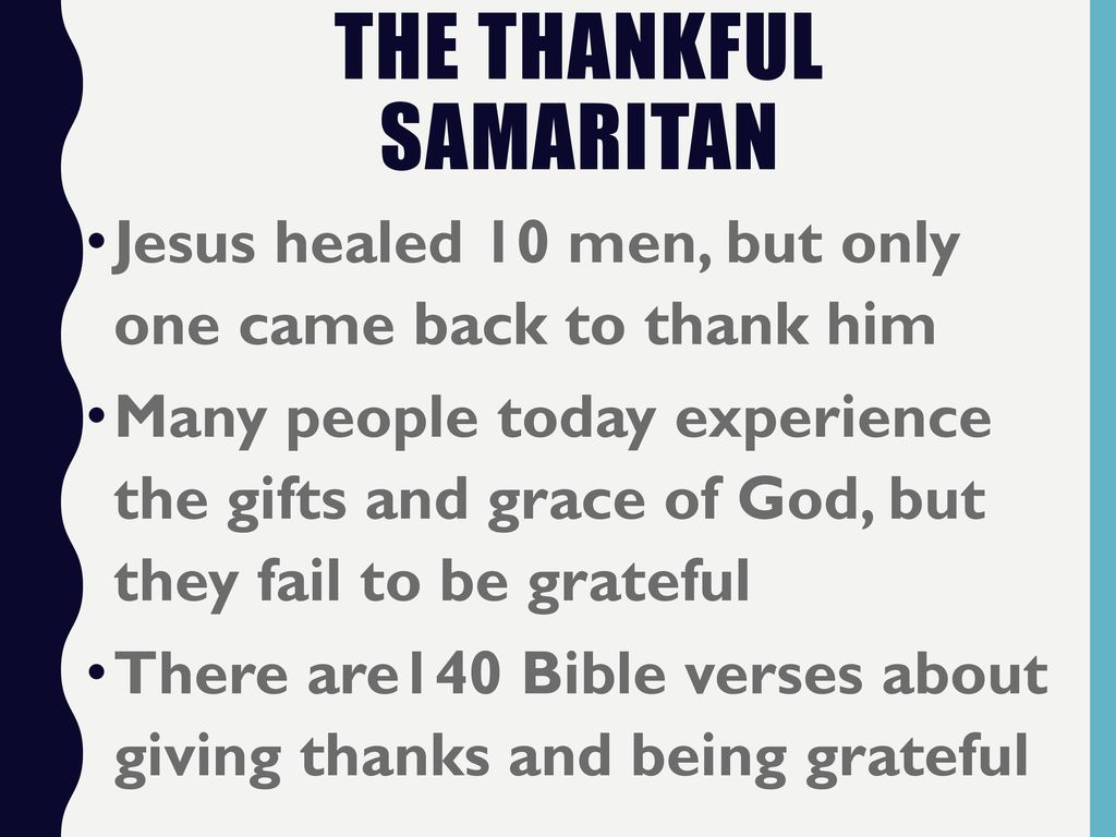 The Thankful Samaritan