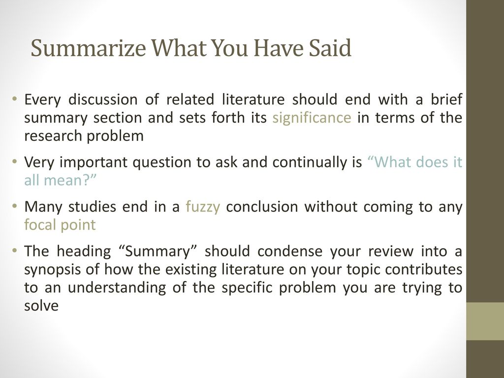 How to write a literature review - ppt download