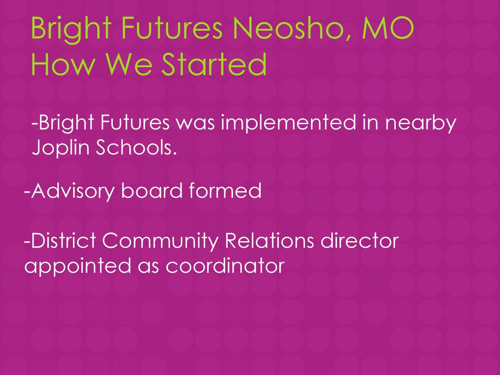 What CAN Bright Futures Look Like in a Community? - ppt download