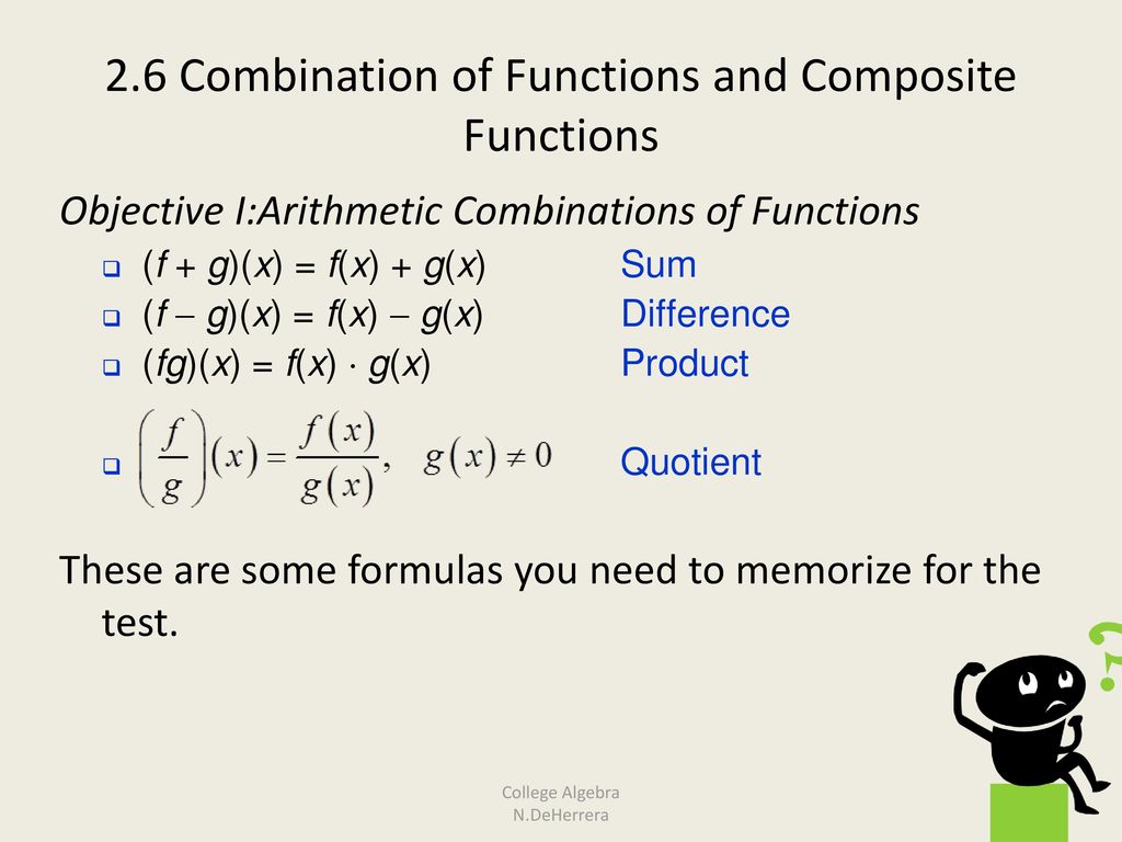 2 6 Combination Of Functions And Composite Functions Ppt Download 2 6 Combination Of Functions And Composite Functions Ppt Download