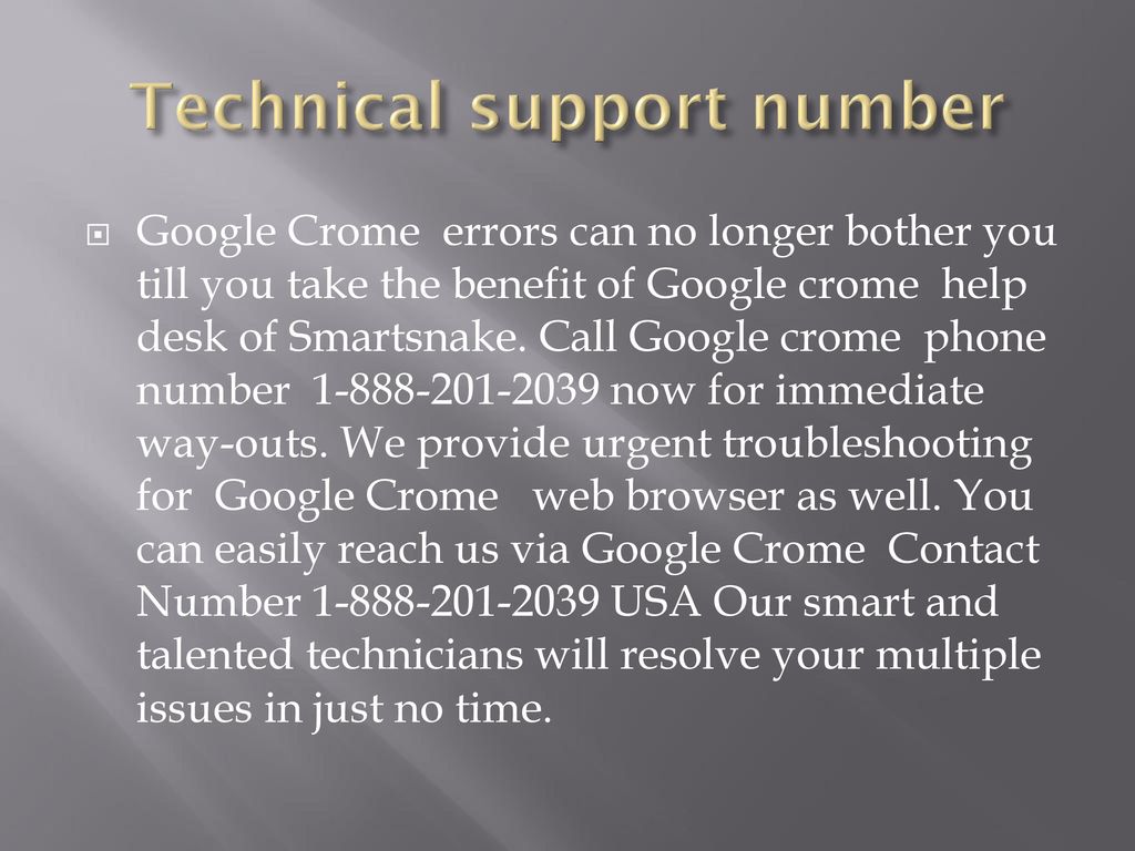 Technical support number
