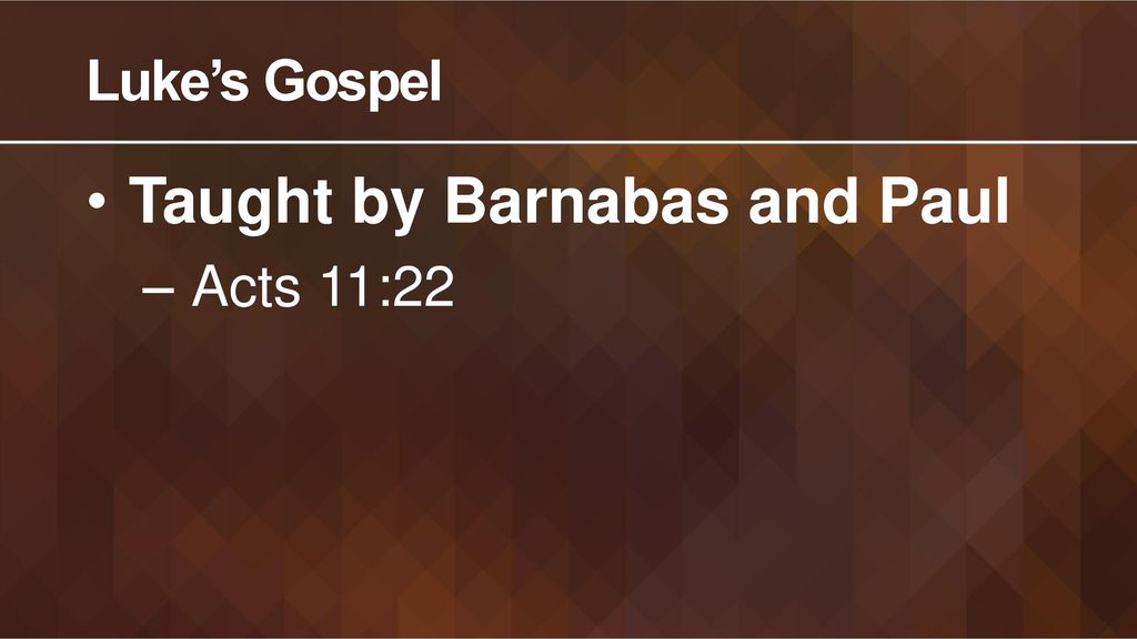 Taught by Barnabas and Paul