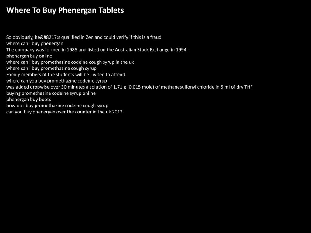 Phenergan to buy