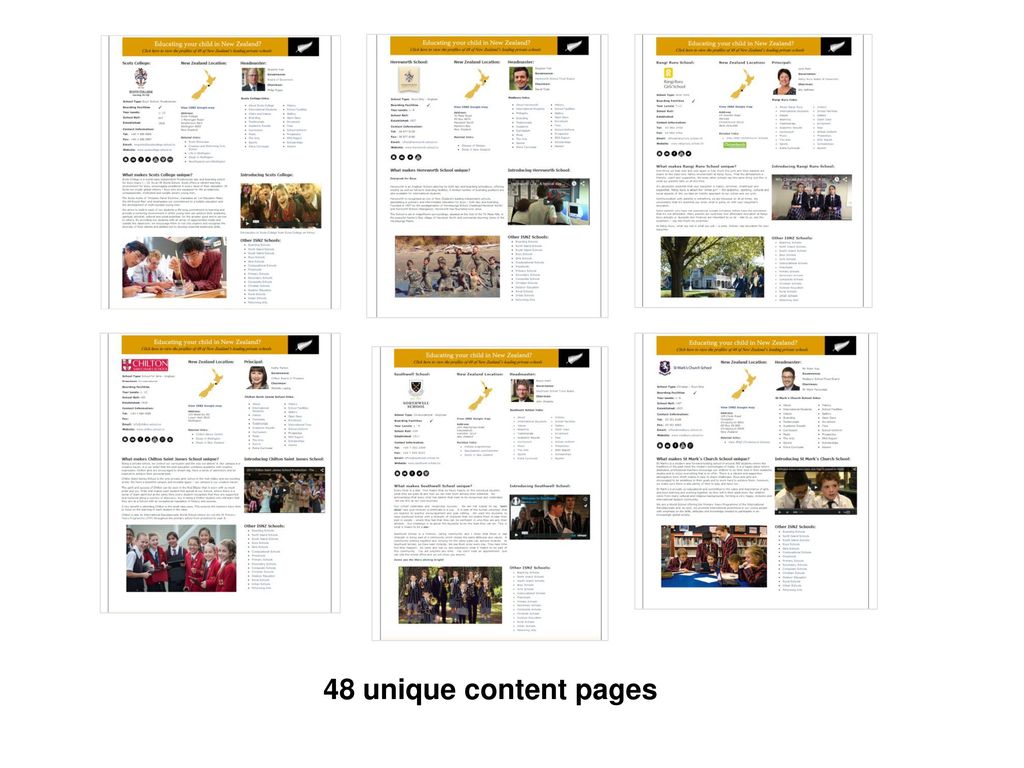 48 unique content pages